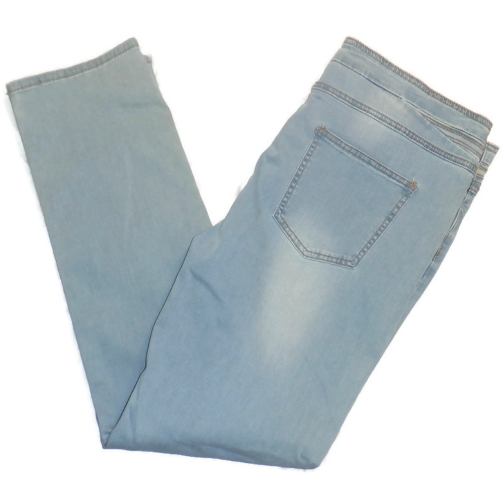 NWT Wax Jeans Womens 3X 40x32 Light Blue Stretch